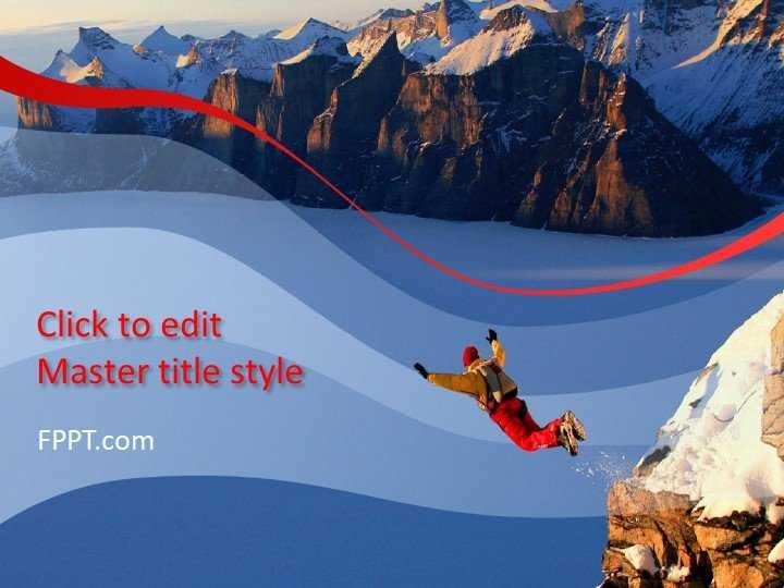 Jumping Off The Cliff PowerPoint Template