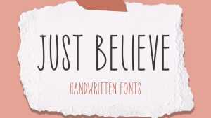 Just Believe Font › Fontesk
