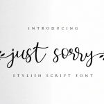 Just Sorry Calligraphy Font