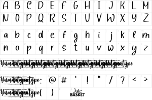 Mapa de caracteres da fonte Jute Basket Font | 1001 Free Fonts