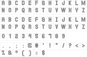Mapa de caracteres da fonte Jux Kadabra Font | 1001 Free Fonts