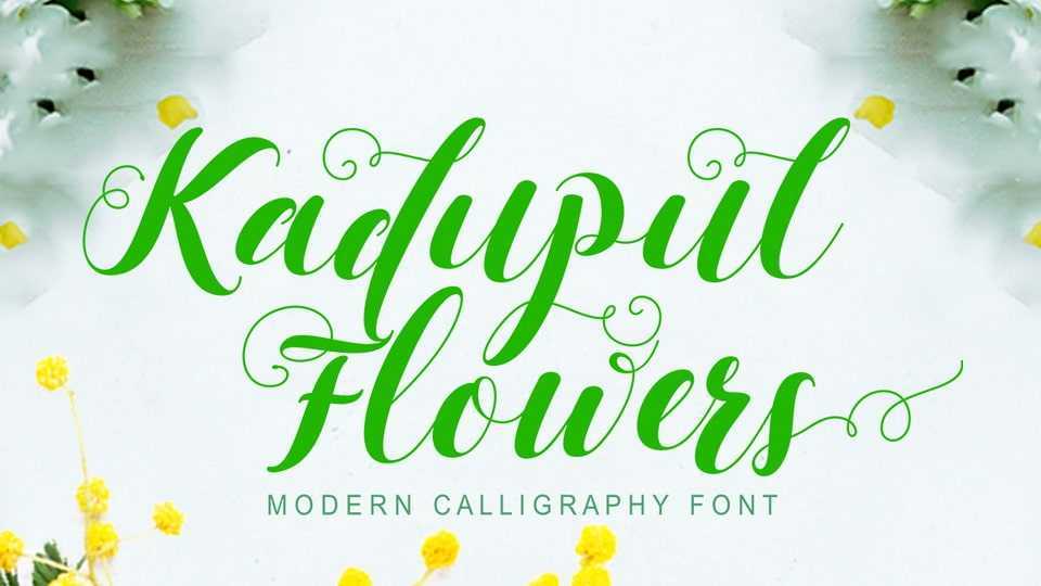 Kadupul Flowers Font › Fontesk