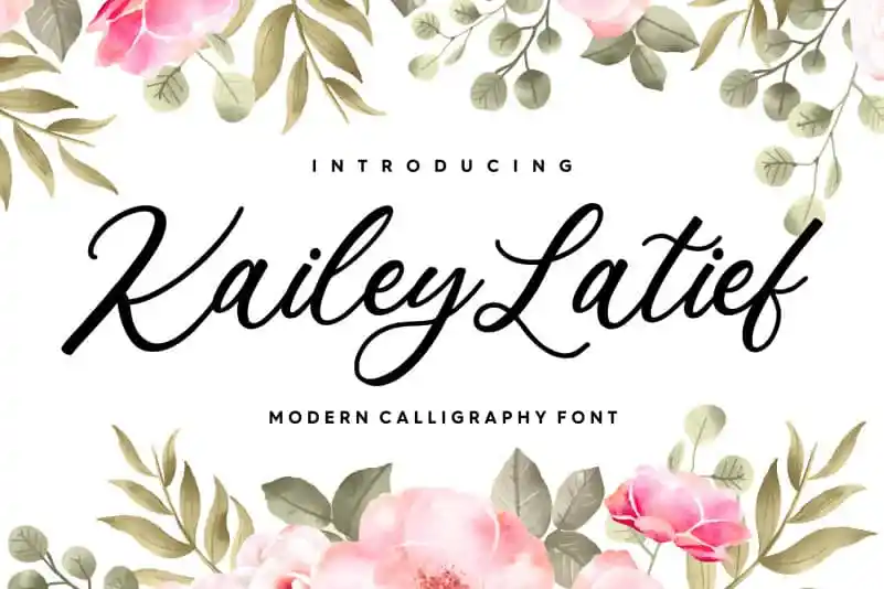 Kailey Latief Calligraphy Font