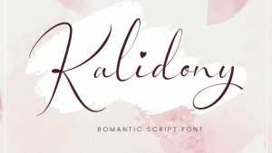 Kalidony Lovely Script Font › Fontesk