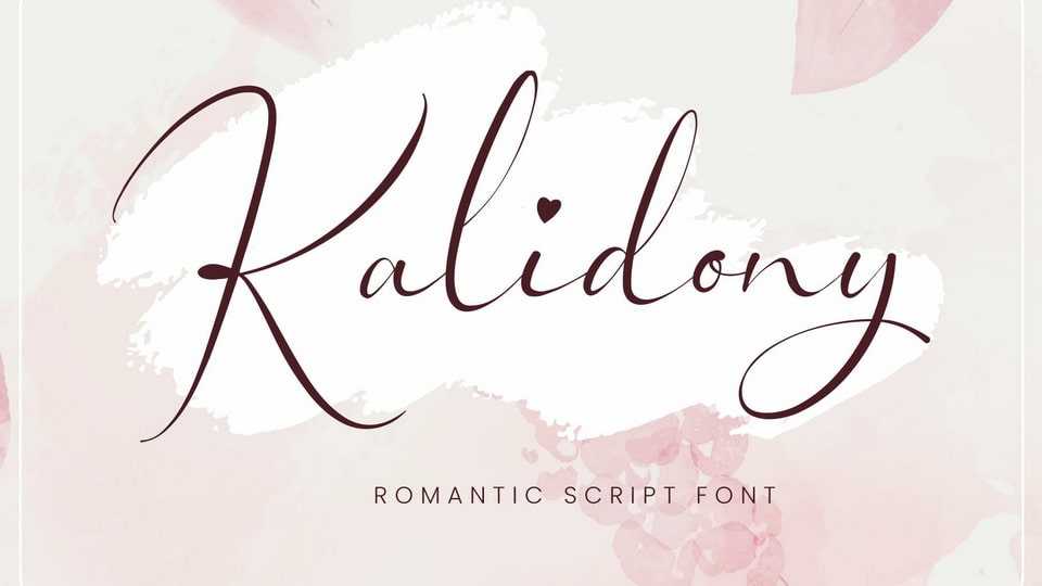 Kalidony Lovely Script Font › Fontesk