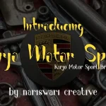 Karjo Motor Sport Script Font