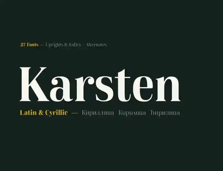 Karsten Serif Font