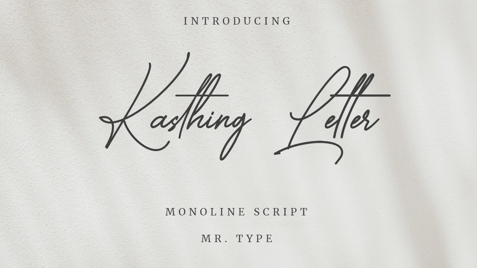 Kasthing Letter Font › Fontesk