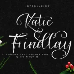 Katie Findlay Script Font - Fonte Grátis Katie Findlay Script Font