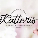 Katteris - Monoline Calligraphy Font