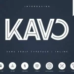 Kavo Inline Typeface - 3 weight + 6 Logo Templates
