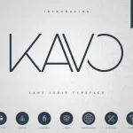 Kavo Sans Serif Typeface - 4 Weight + 6 Logo Templates