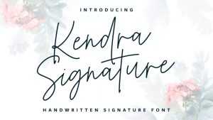 Kendra Signature Font › Fontesk