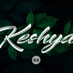 Keshya Brush Font