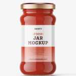 Ketchup jar mockup