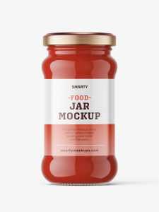 Ketchup jar mockup