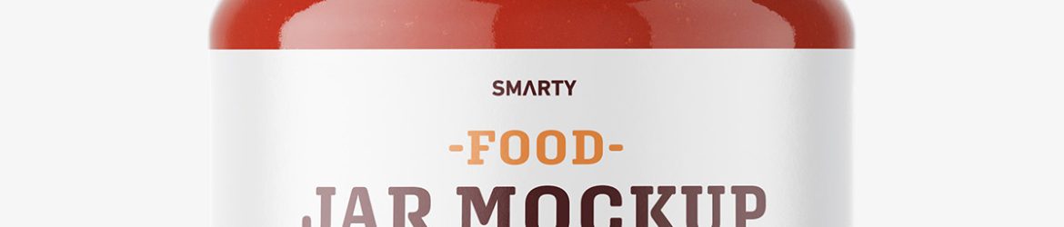 Ketchup jar mockup