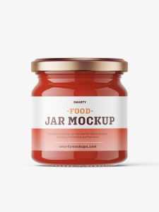 Ketchup jar mockup