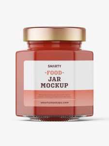 Ketchup jar mockup