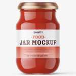 Ketchup jar mockup
