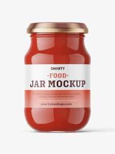 Ketchup jar mockup