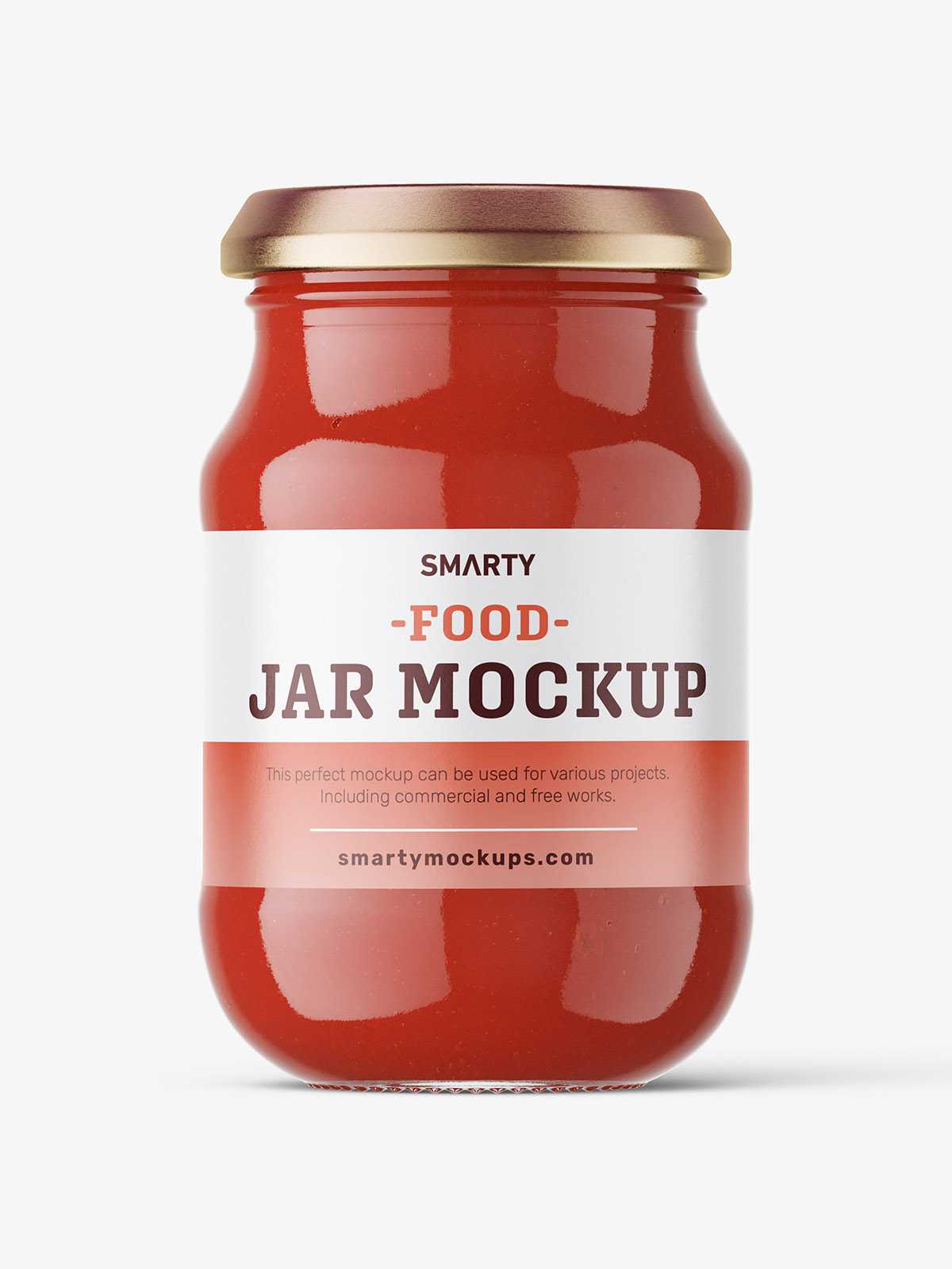 Ketchup jar mockup