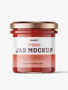 Ketchup jar mockup