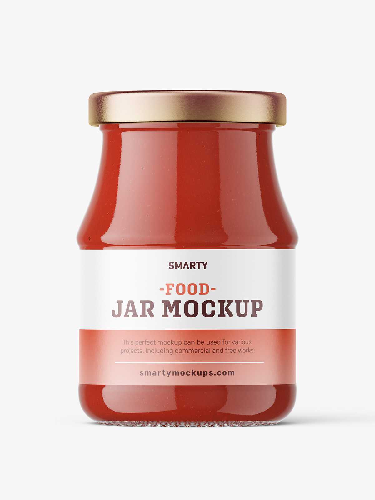 Ketchup sauce jar mockup