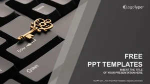 Key on computer keyboard PowerPoint Templates