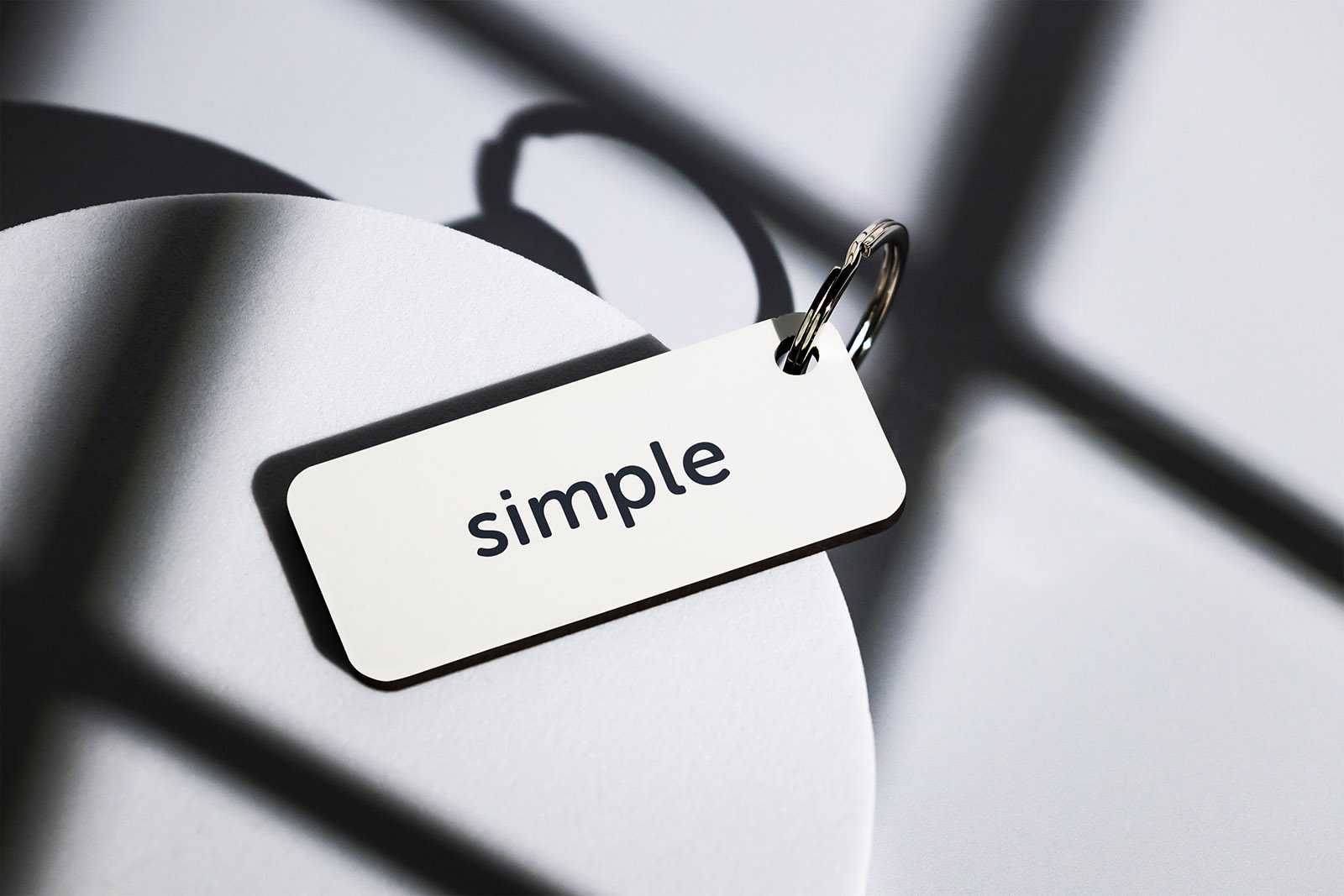 Key ring with abstract background mockup