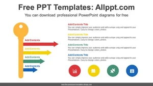 Key Shape Bar Chart PowerPoint Diagram