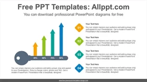 Key shape bar chart PowerPoint Diagram Template