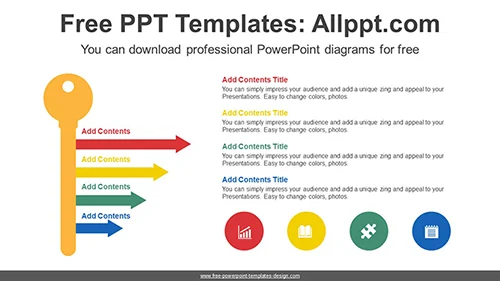Key Shape Bar Chart PowerPoint Diagram