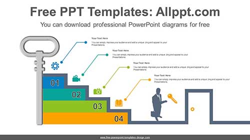 Key Staircase PowerPoint Diagram