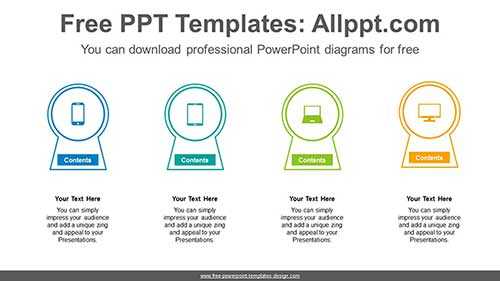Keyholes List PowerPoint Diagram