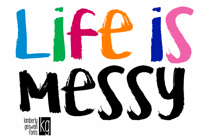 KG Life is Messy Font