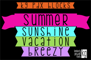 KG PDX Blocks font