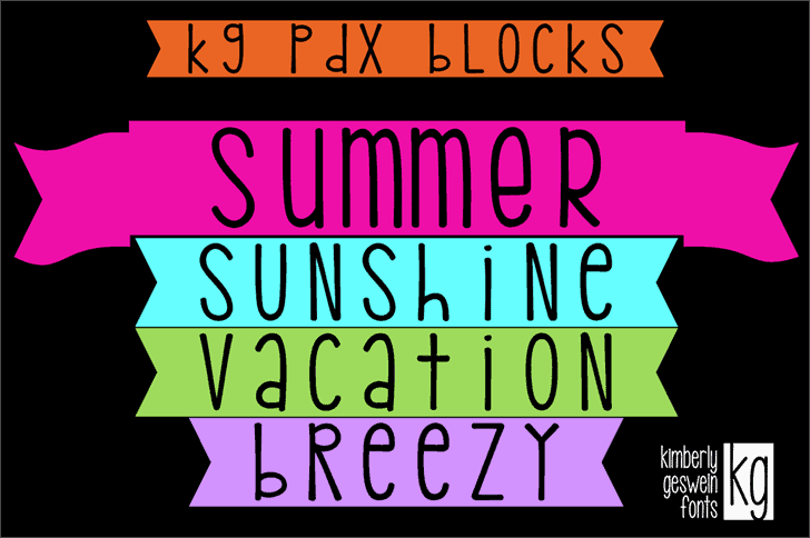 KG PDX Blocks font