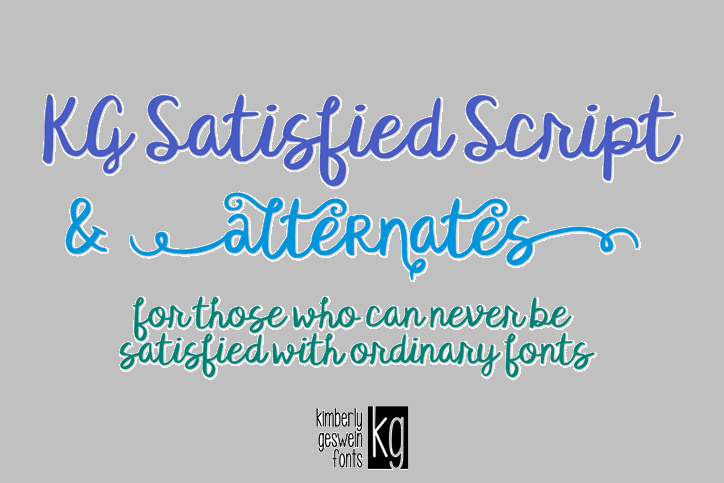 KG Satisfied Script Font