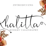 Khalitta Calligraphy Font - Fonte Grátis Khalitta Calligraphy Font
