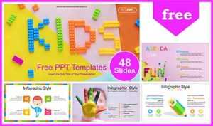 Kids Alphabet Blocks PowerPoint Templates