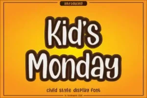 Kids Monday Display Font