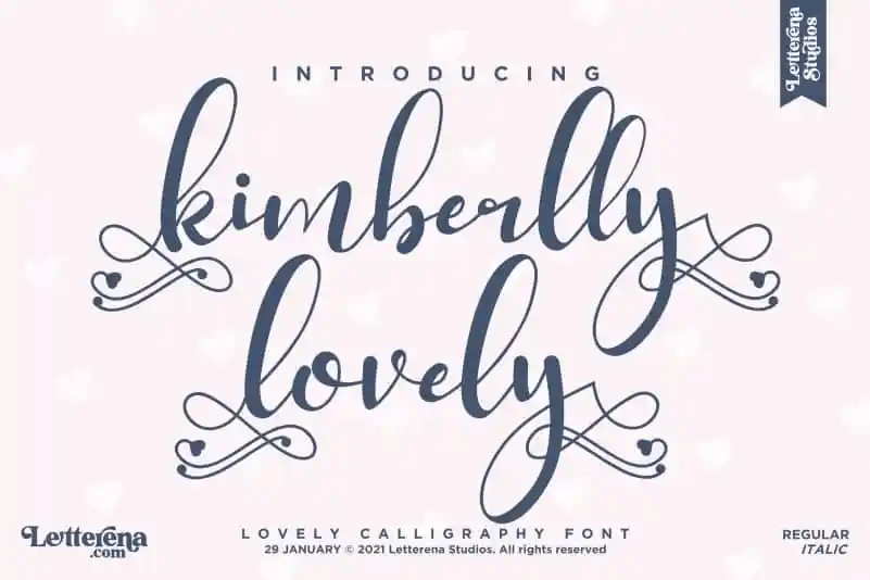 Kimberlly Lovely Calligraphy Font