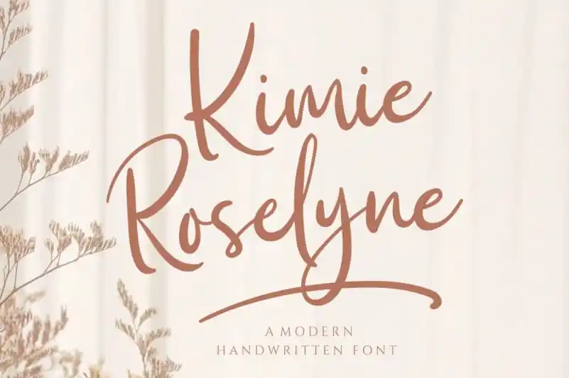 Kimie Roselyne Script Font