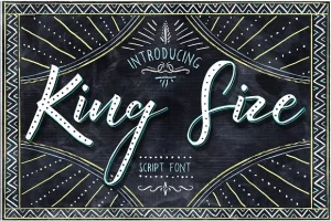 King Size Script Font