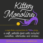 Kitten Monoline Font - Fonte Grátis Kitten Monoline Font