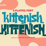 Kittenish Playful Font - Fonte Grátis Kittenish Playful Font
