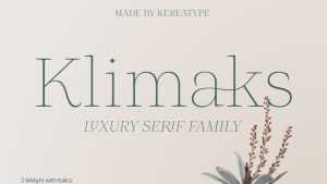 Klimaks Luxury Serif Font › Fontesk