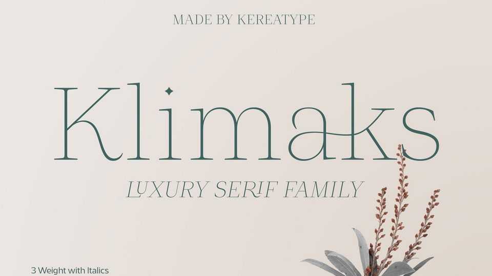 Klimaks Luxury Serif Font › Fontesk