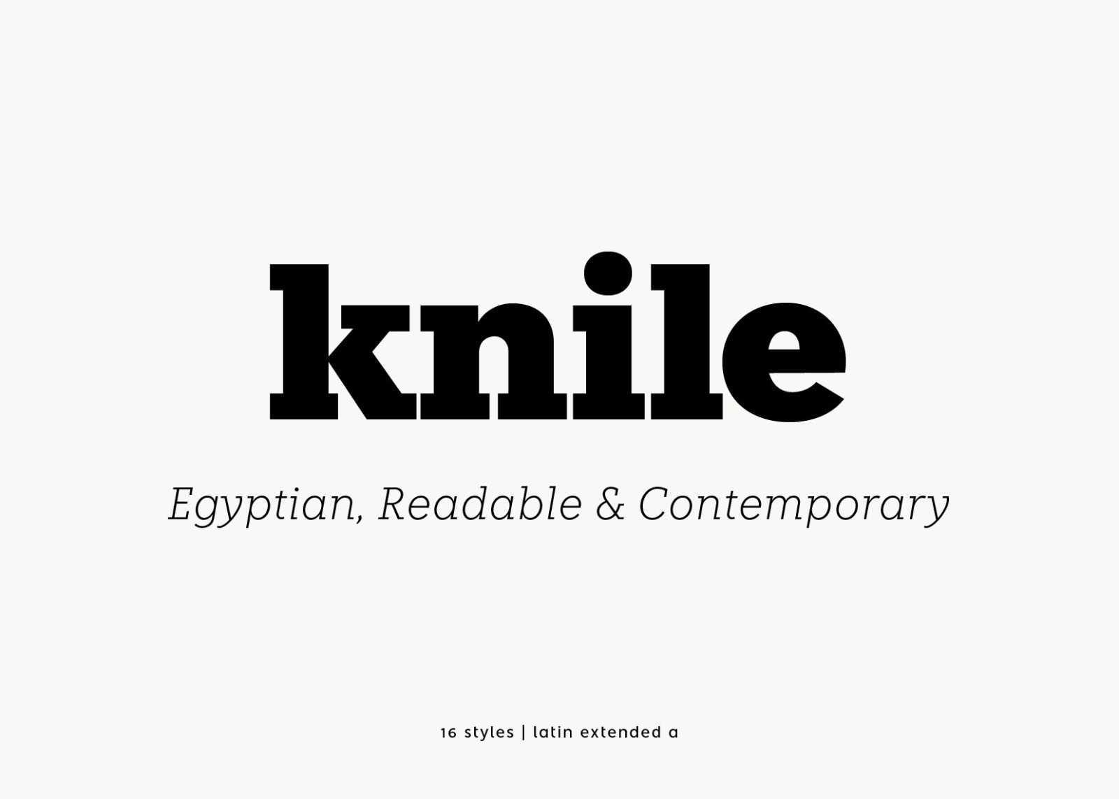 Knile Slab Serif Font Trial Version